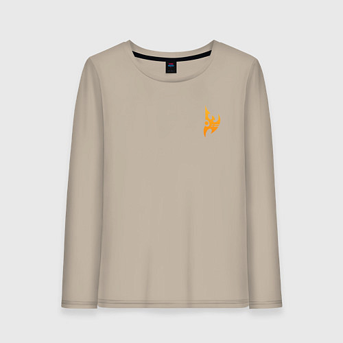 Женский лонгслив Protoss logo mini Orange / Миндальный – фото 1