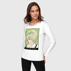 Лонгслив хлопковый женский Кускэ Сайки с волосами на глазу, цвет: белый — фото 2