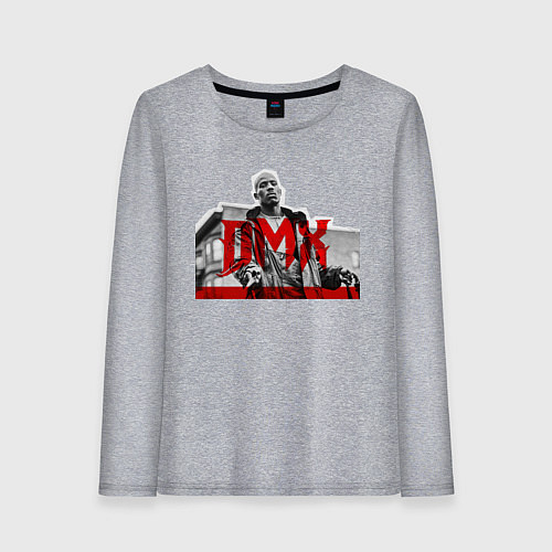 Женский лонгслив DMX rap artist / Меланж – фото 1