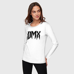 Лонгслив хлопковый женский DMX Logo Z, цвет: белый — фото 2