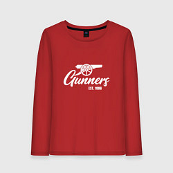 Лонгслив хлопковый женский Gunners Arsenal, цвет: красный