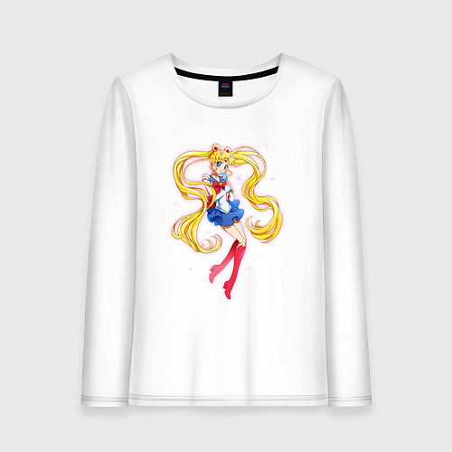 Женский лонгслив Sailor Moon Kawaii / Белый – фото 1
