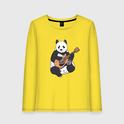 Женский лонгслив Панда гитарист Panda Guitar