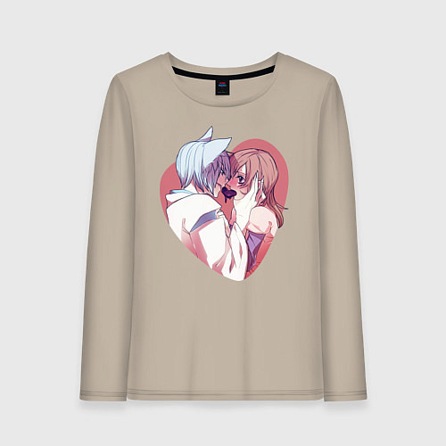 Женский лонгслив Tomoe and Nanami KIss / Миндальный – фото 1