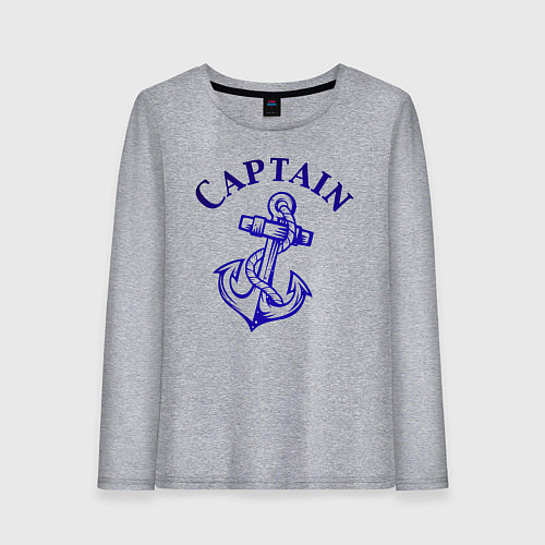 Женский лонгслив Капитан бросил якорь / Меланж – фото 1