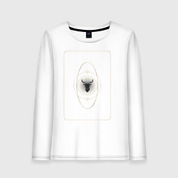 Лонгслив хлопковый женский Карта таро, цвет: белый