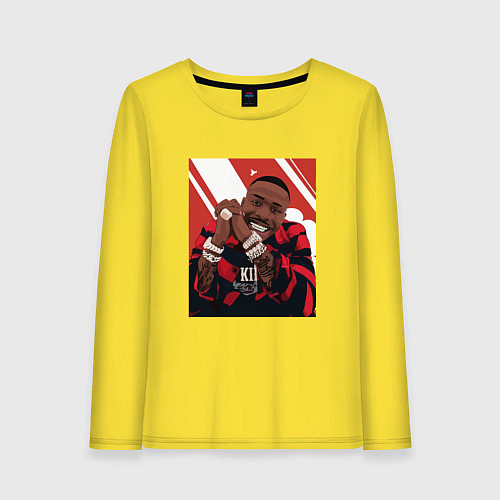 Женский лонгслив DaBaby - Rap / Желтый – фото 1