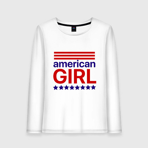 Женский лонгслив American girl / Белый – фото 1