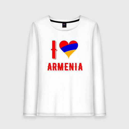 Женский лонгслив I Love Armenia / Белый – фото 1