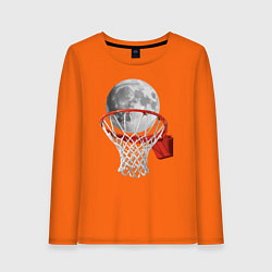Лонгслив хлопковый женский Planet basketball, цвет: оранжевый