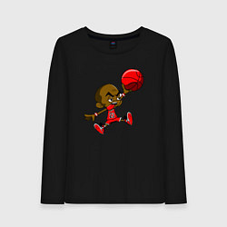 Лонгслив хлопковый женский Super Jordan, цвет: черный