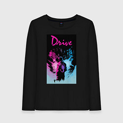Лонгслив хлопковый женский DRIVE фильм, цвет: черный