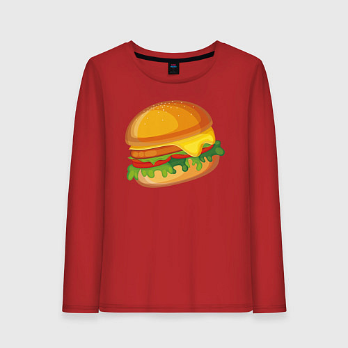 Женский лонгслив My Burger / Красный – фото 1