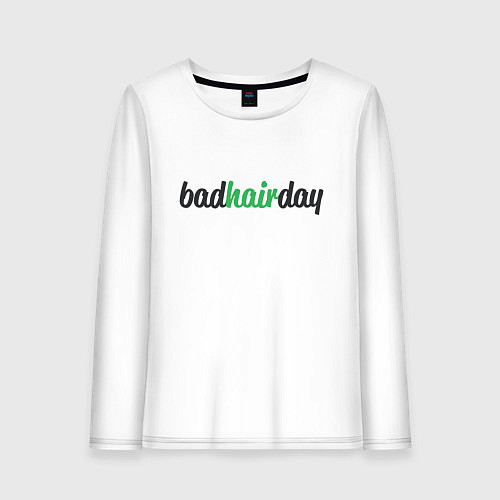 Женский лонгслив BadHairDay / Белый – фото 1