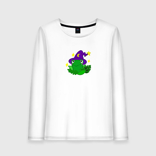 Женский лонгслив Лягушка волшебница / Белый – фото 1