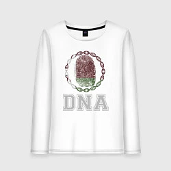 Лонгслив хлопковый женский Беларусь в ДНК, цвет: белый