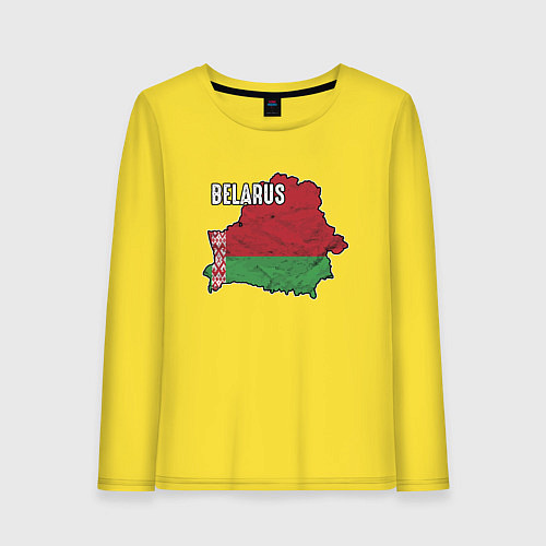 Женский лонгслив Belarus Map / Желтый – фото 1