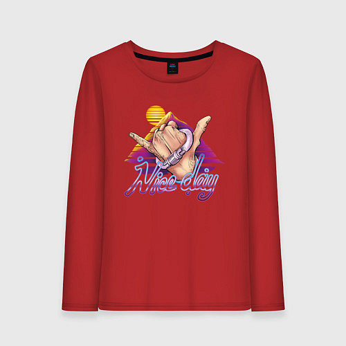 Женский лонгслив Shaka nice day / Красный – фото 1