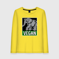 Женский лонгслив Vegan elephant