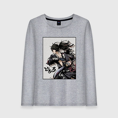 Женский лонгслив Хяккимару Дороро Z / Меланж – фото 1