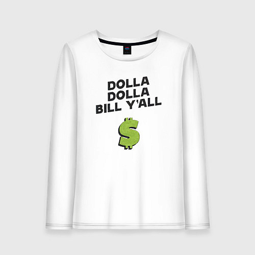 Женский лонгслив Dolla Bill Yall / Белый – фото 1