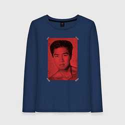 Лонгслив хлопковый женский Van Darkholm Gachimuchi, цвет: тёмно-синий