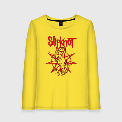 Лонгслив хлопковый женский Slipknot Slip Goats Art, цвет: желтый