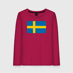 Женский лонгслив Швеция Флаг Швеции