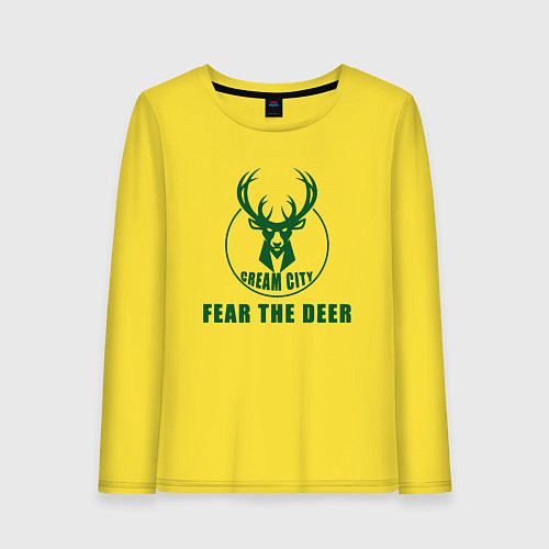 Женский лонгслив Fear The Deer / Желтый – фото 1