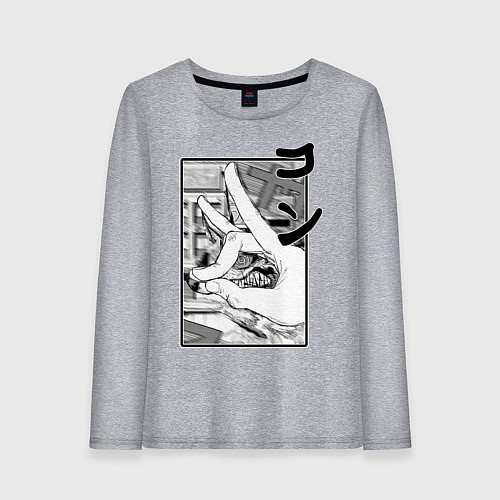 Женский лонгслив Chainsaw man Kon / Меланж – фото 1