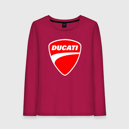 Женский лонгслив DUCATI ДУКАТИ ЭМБЛЕМА / Маджента – фото 1