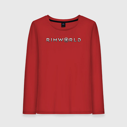 Женский лонгслив RimWorld logo / Красный – фото 1