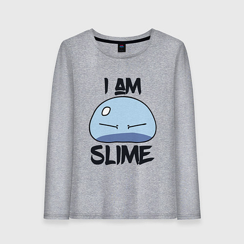 Женский лонгслив I AM SLIME, Я СЛИЗЬ / Меланж – фото 1