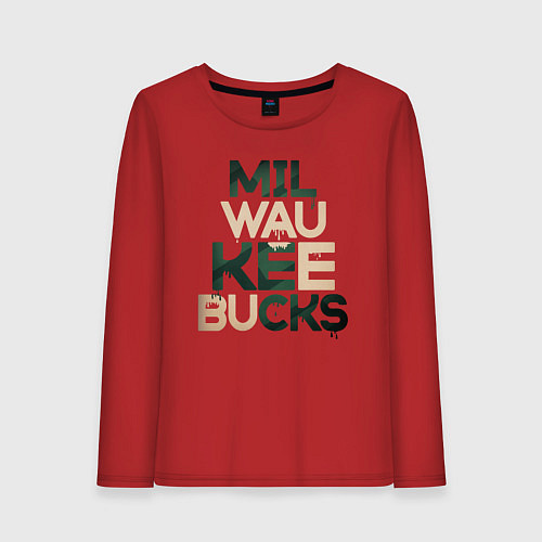 Женский лонгслив Milwaukee Bucks / Красный – фото 1