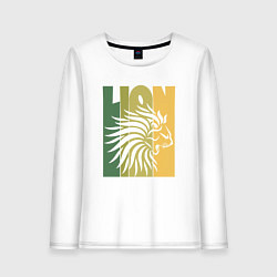 Лонгслив хлопковый женский Jamaica Lion, цвет: белый