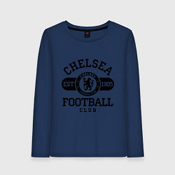 Лонгслив хлопковый женский Chelsea Football Club, цвет: тёмно-синий