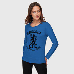 Лонгслив хлопковый женский Chelsea CFC цвета синий — фото 2