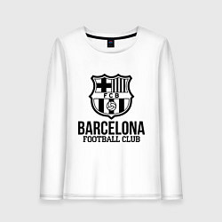 Лонгслив хлопковый женский Barcelona FC, цвет: белый