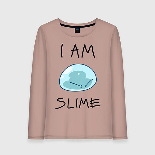 Женский лонгслив I AM SLIME / Пыльно-розовый – фото 1