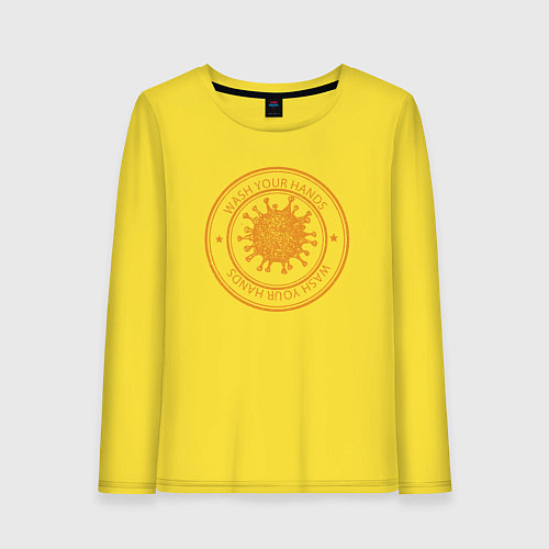 Женский лонгслив Мой руки / Желтый – фото 1