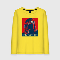 Лонгслив хлопковый женский Empathy, цвет: желтый