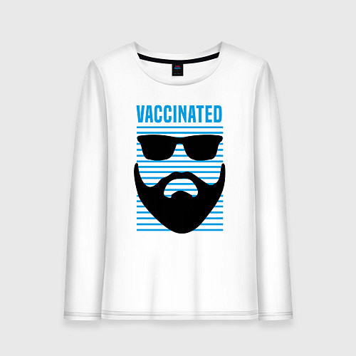 Женский лонгслив Vaccinated / Белый – фото 1