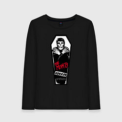 Лонгслив хлопковый женский Misfits grave, цвет: черный