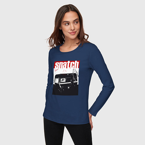 Женский лонгслив Большой куш Гай Ричи / Тёмно-синий – фото 3