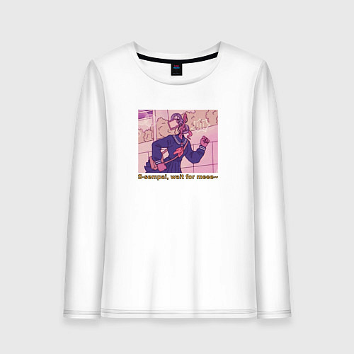 Женский лонгслив S-sempai Siren Head / Белый – фото 1