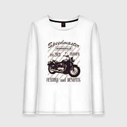 Лонгслив хлопковый женский Triumph speedmaster bonneville, цвет: белый