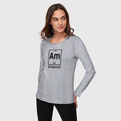 Лонгслив хлопковый женский Am -Armenium, цвет: меланж — фото 2