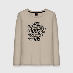 Лонгслив хлопковый женский Ghoul 1000-7, цвет: миндальный