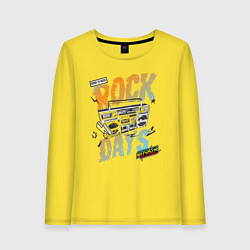 Лонгслив хлопковый женский Rock Days, цвет: желтый