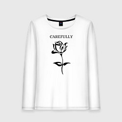 Лонгслив хлопковый женский Роза, цвет: белый